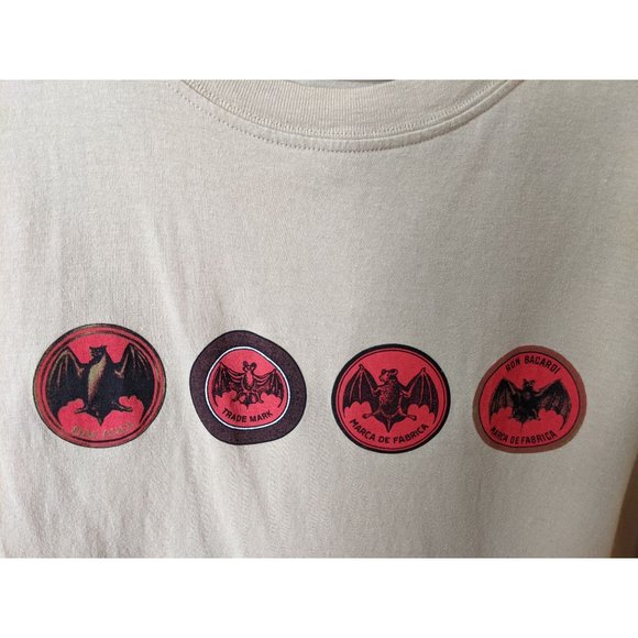 Collectible Men's Bacardi Rum Go Together & The Bat Device Logo T-Shirt Size XLG - Picture 2 of 7